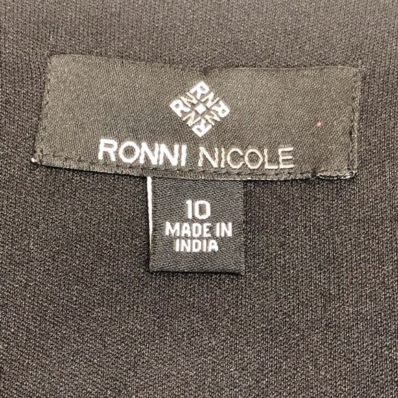 NWT Ronni Nicole Black Red Zebra Office Siren Wrap Dress V Neck Long Sleeve - Picture 12 of 16